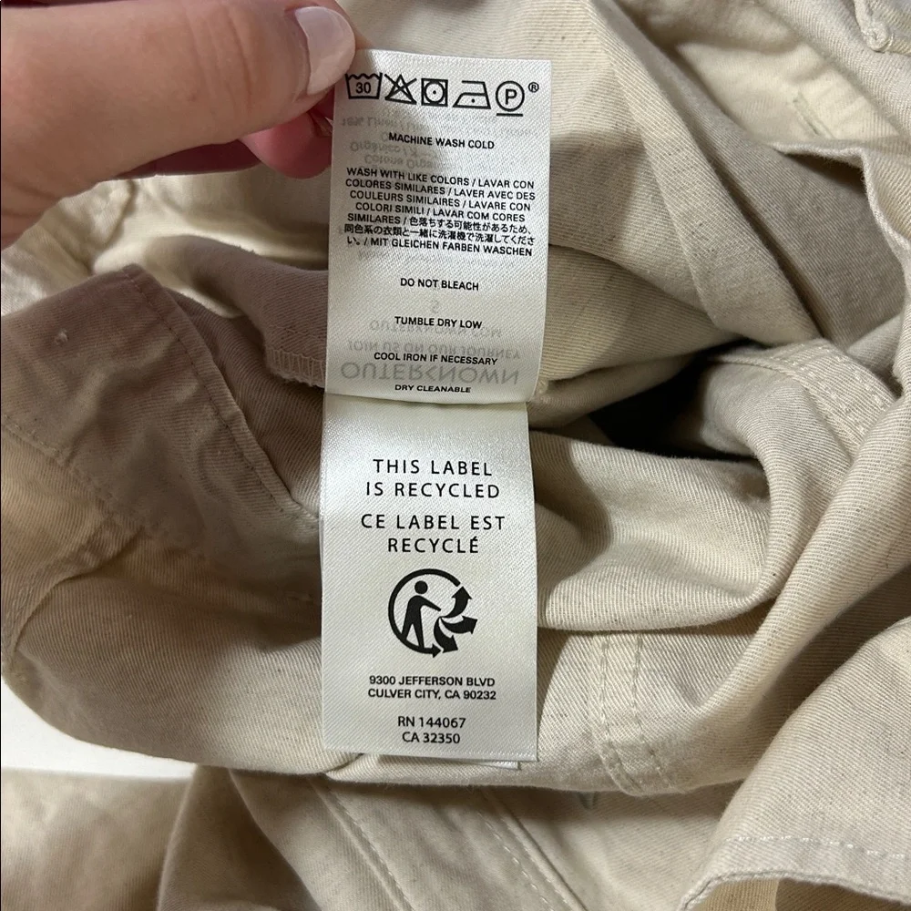 Outerknown S.E.A Utility‎ Jumpsuit Carpenter Linen Cotton Sustainable Small Tan